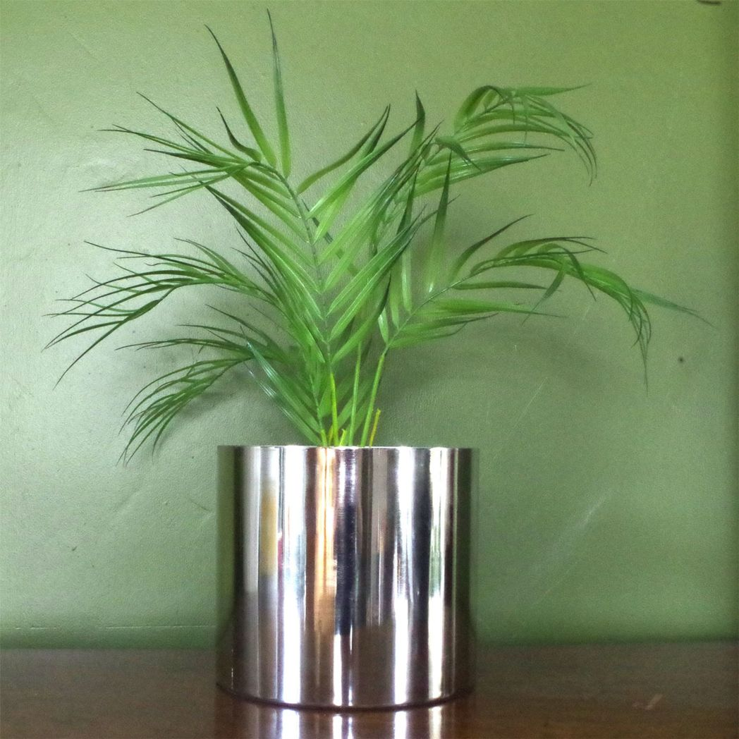 Leaf 50cm Mini Artificial Areca Palm with Black Pot