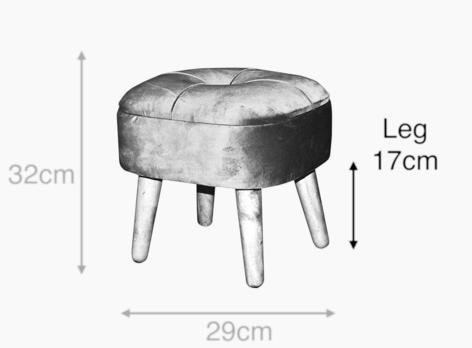 MSL Yellow Velvet Stool