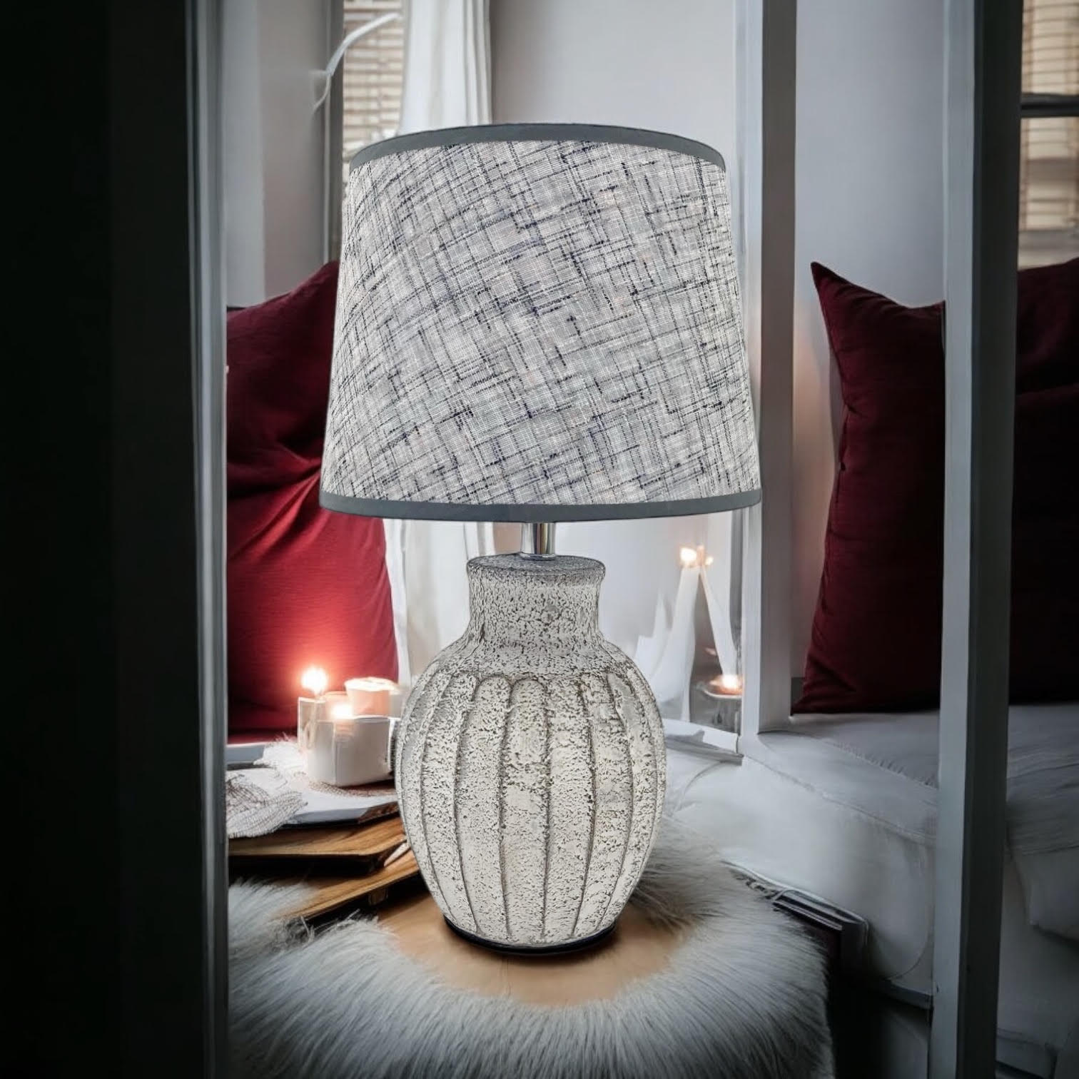 MSL Traditional Table Lamp with Inline Rocker Switch and Double Insulated Design