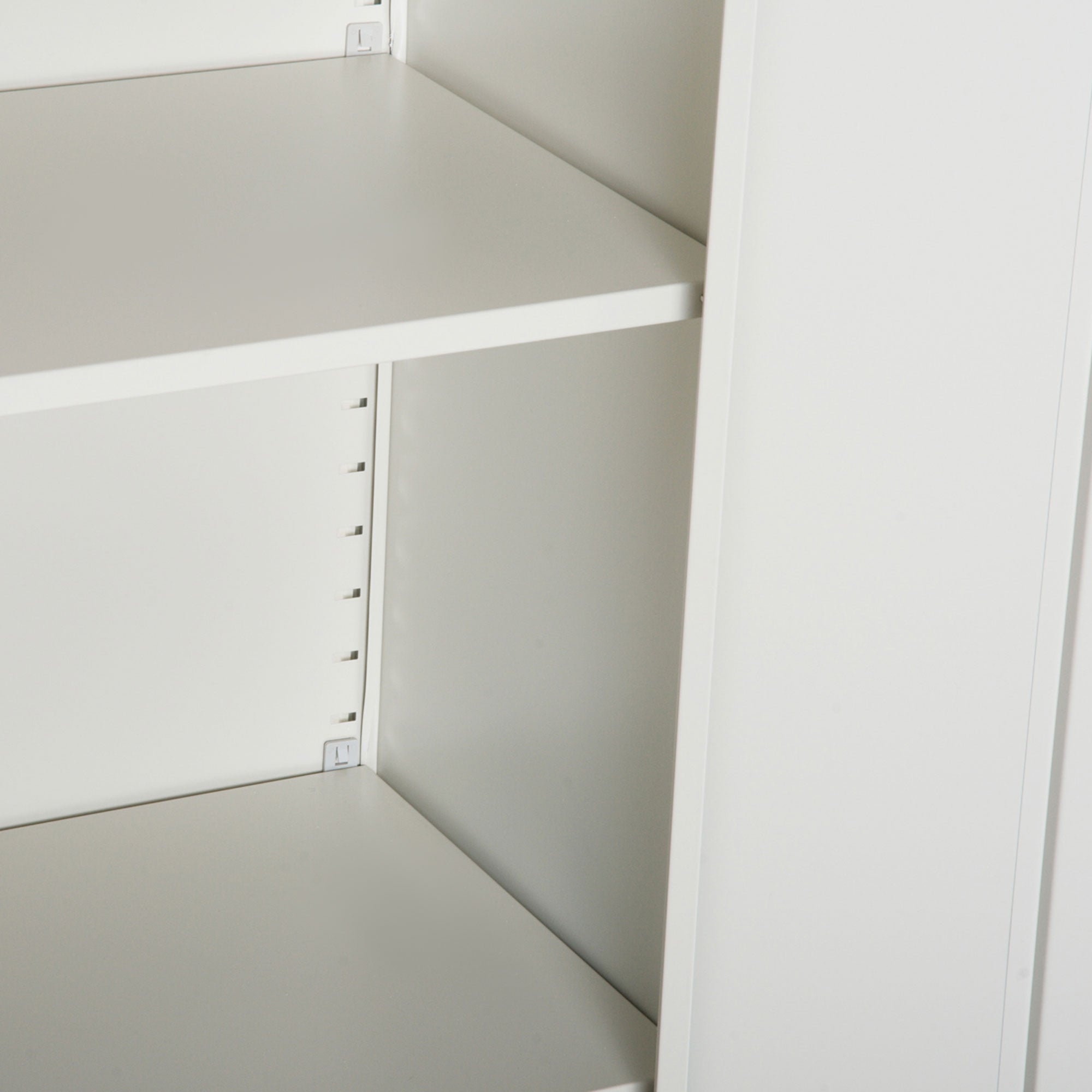 Metal Office Storage Cabinet, 2 Doors, 5-Tier Design, Adjustable Shelves, Lockable, 175cm