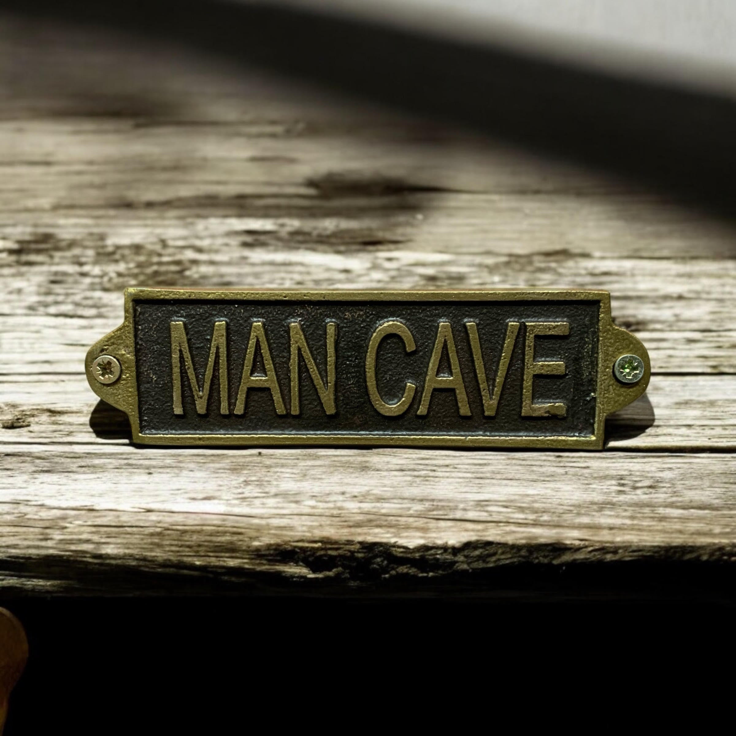 MSL Man Cave Metal Door Sign, Hand Finished Home Decor