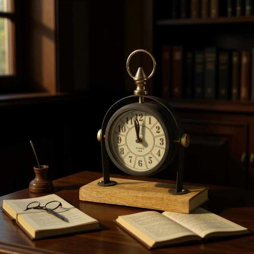 MSL Hand Finished Table Clock, 1 AA Battery Powered