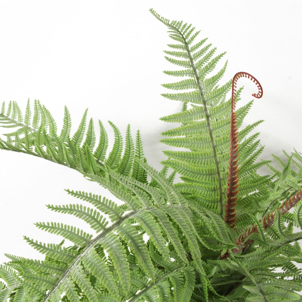 Leaf 60cm Artificial Bushy Dixie Wood Fern Light Green Bare Stem Plant