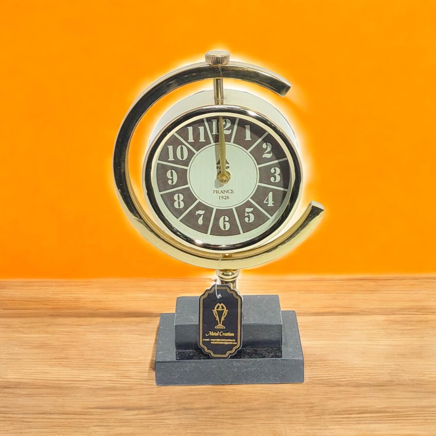 MSL Hand Finished Table Clock, Requires 1 AA Battery