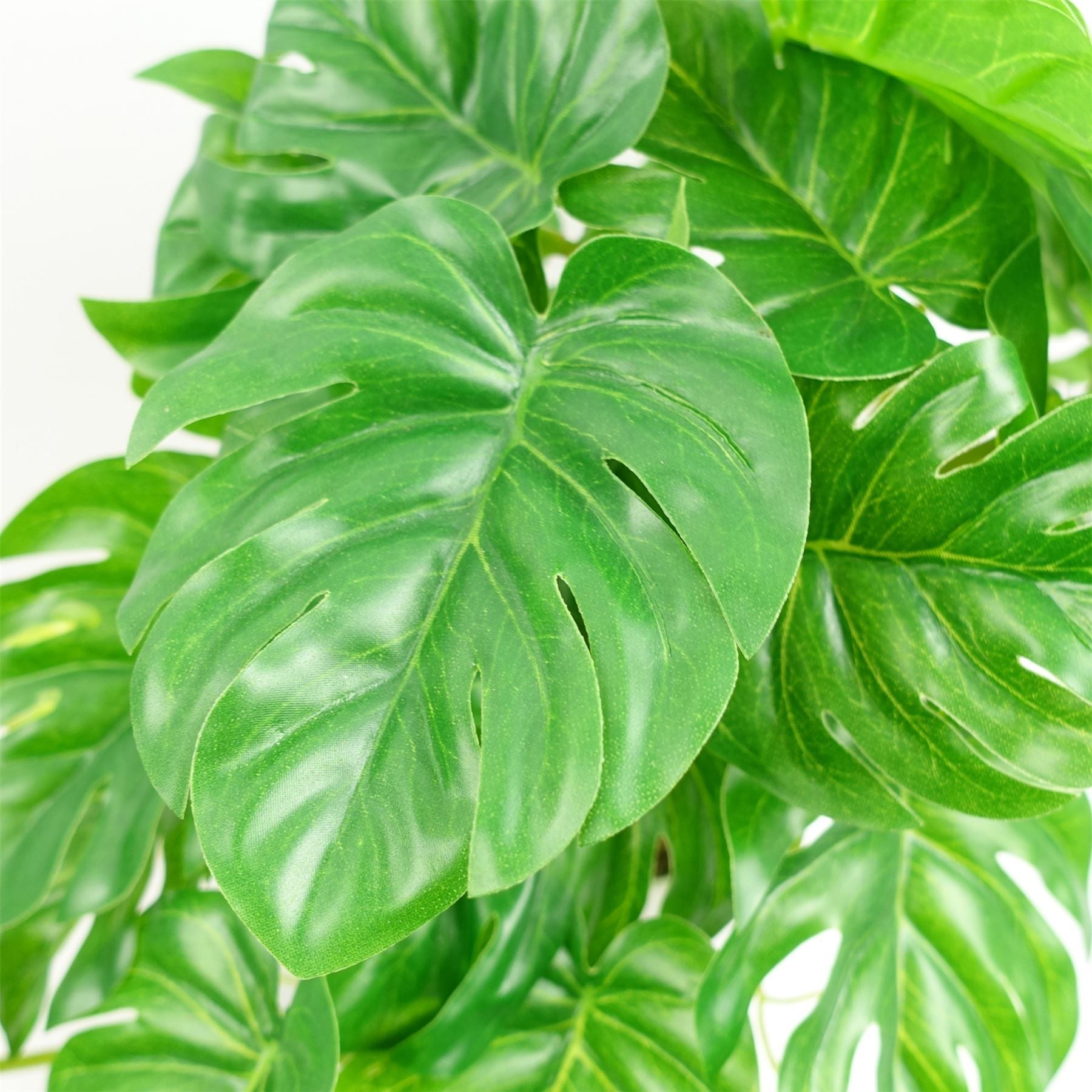 Leaf 30cm Artificial Green Potted Monstera Trailing Plant in Decorative Weighted Pot