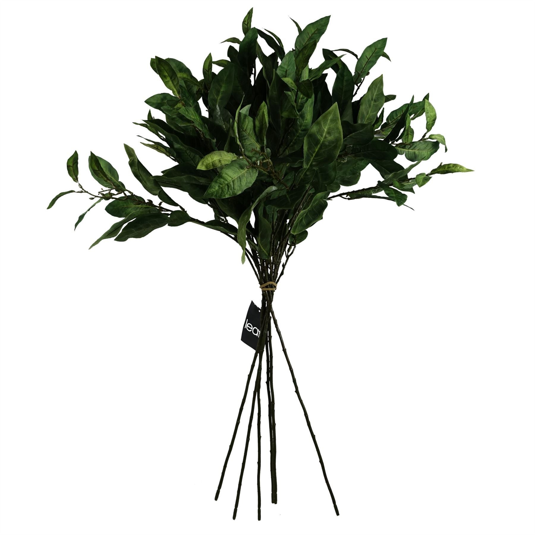 Leaf 90cm Artificial Ficus Foliage Stem with Wired Shapable Stem and Realistic Printed Silk Leaves