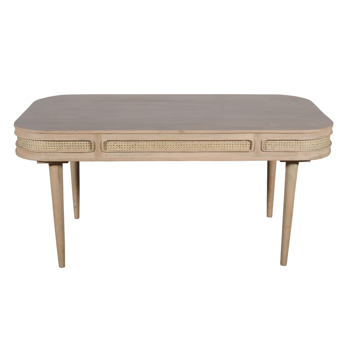 Valencia Cane & Mango Wood Dining Table 6 Seater