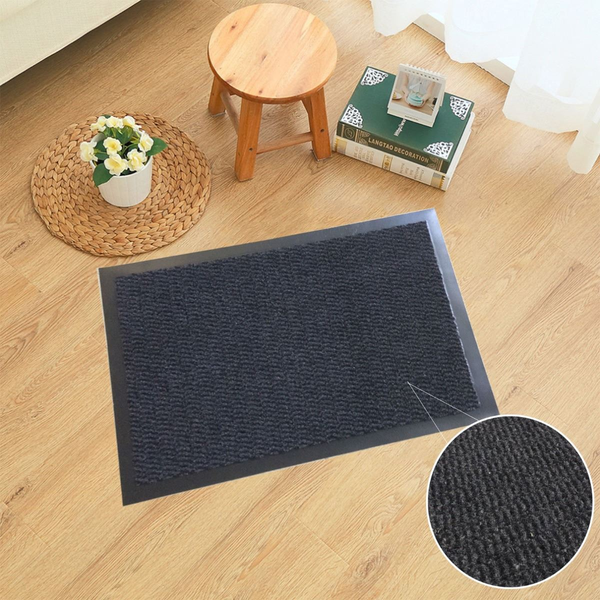 Barrier Dirt Trapping Entrance Mat with Anti-Slip PVC Rubber Backing