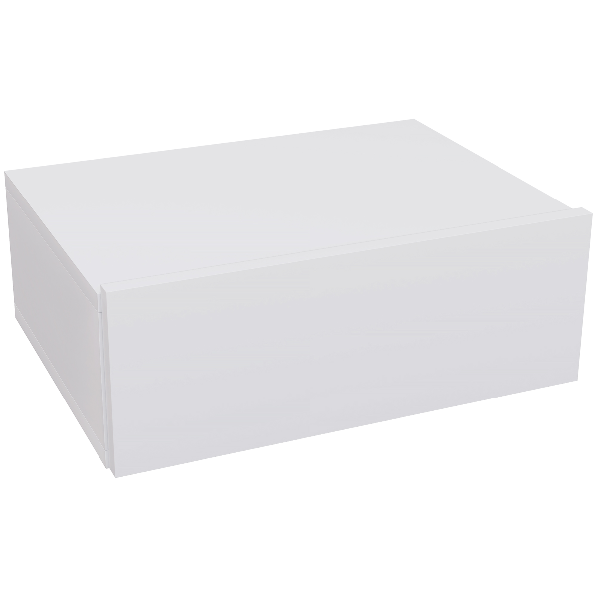 HOMCOM Wall-Mounted Floating Bedside Table with Drawer, White