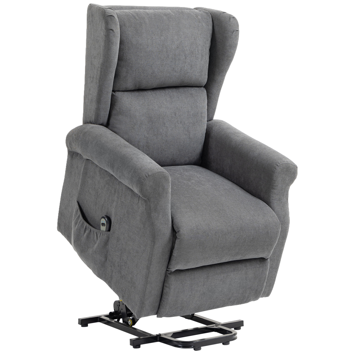 HOMCOM Power Lift Recliner Chair with Remote, Charcoal Grey
