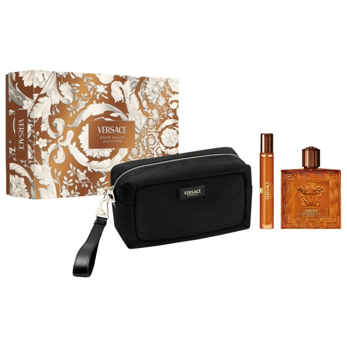 Versace Eros Najim Parfum Gift Set 100ml + 10ml Spray with Pouch