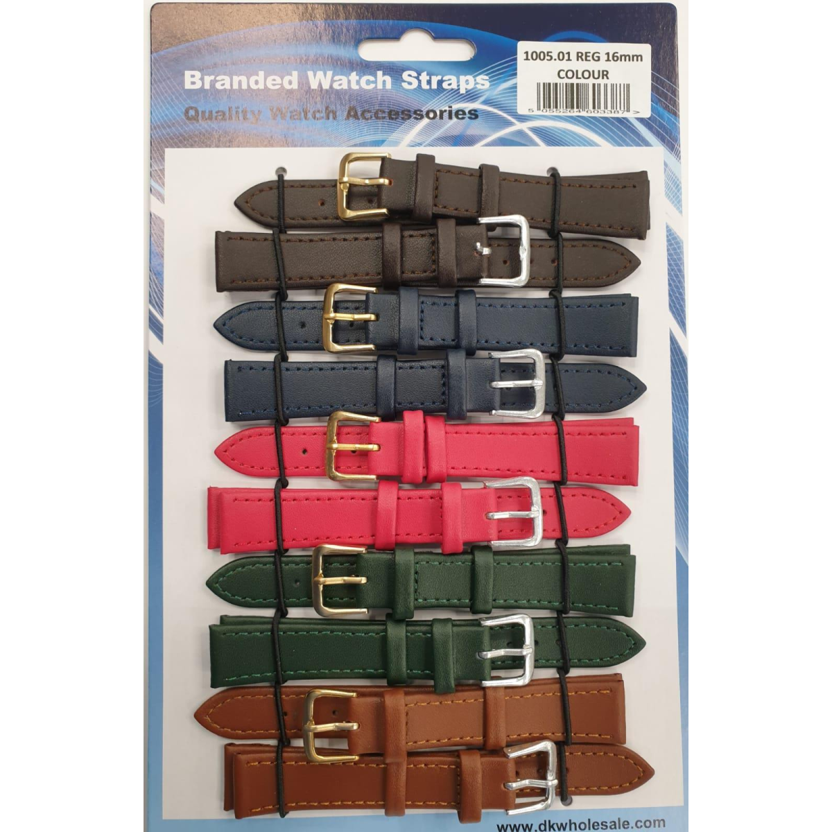Leather Coloured Watch Straps Pk10  size 8mm 1005.01