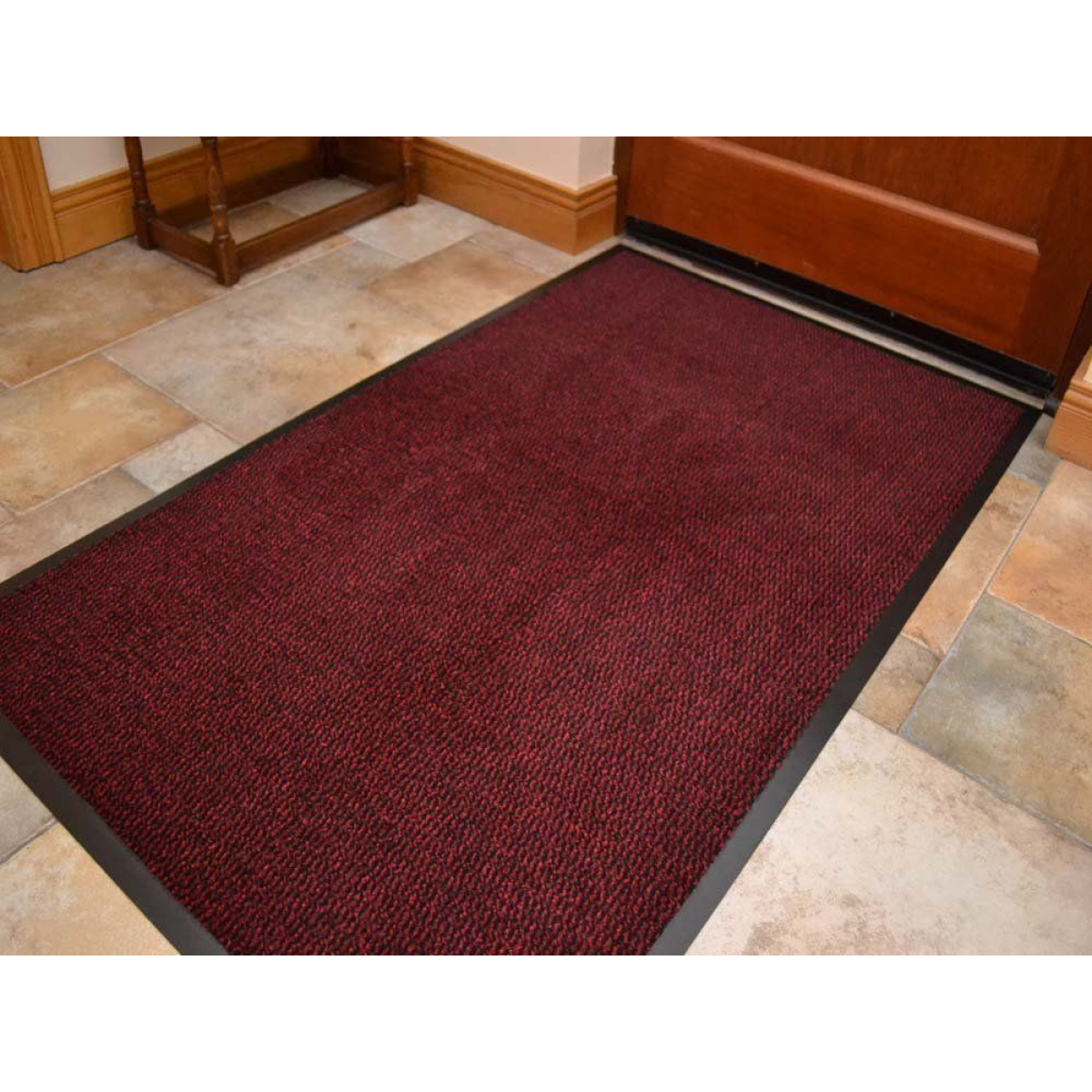 Heavy Duty Red Non-Slip Dirt Absorbent Barrier Mat 90 x 120 cm