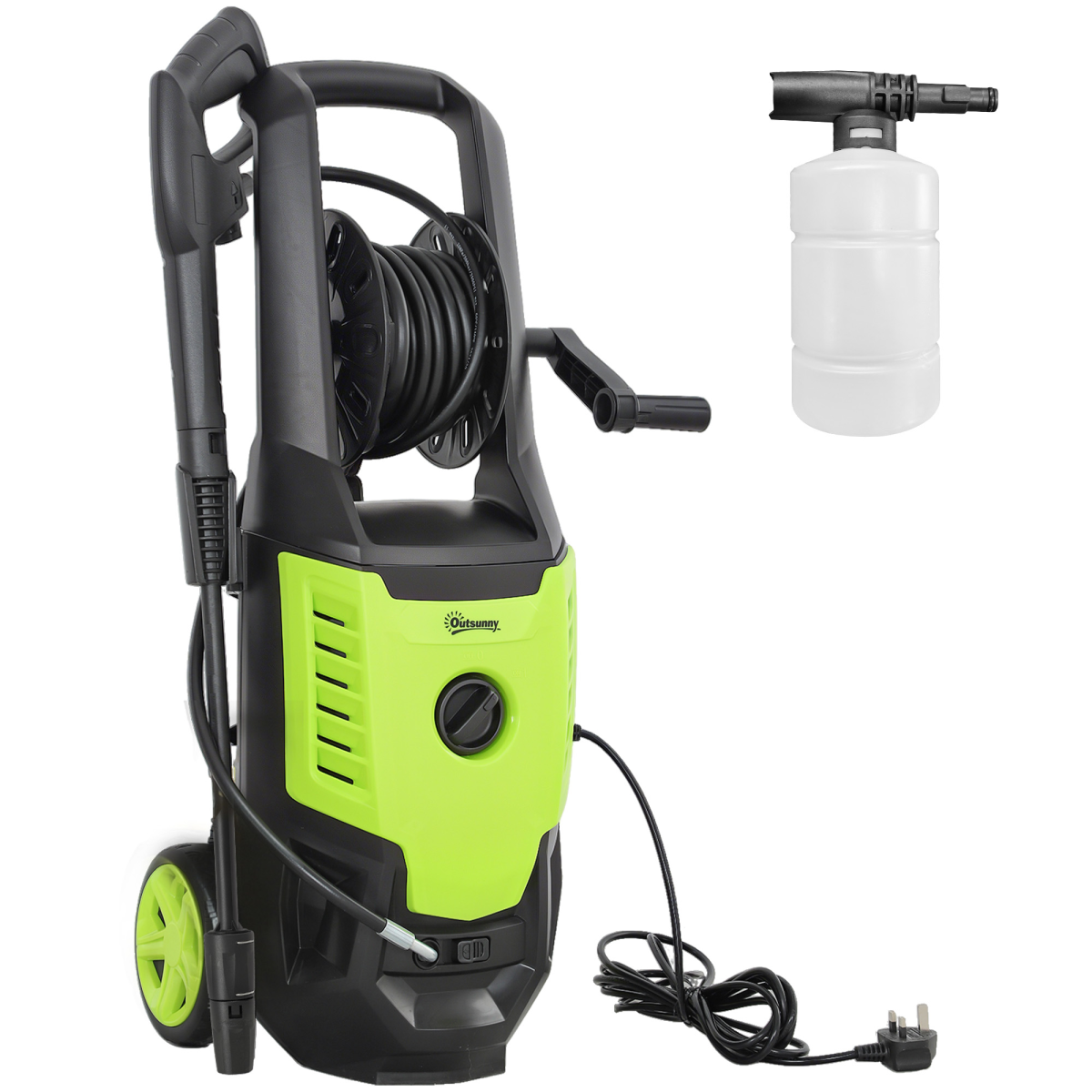 Outsunny 2200W 170 Bar Pressure Washer with Adjustable Nozzle
