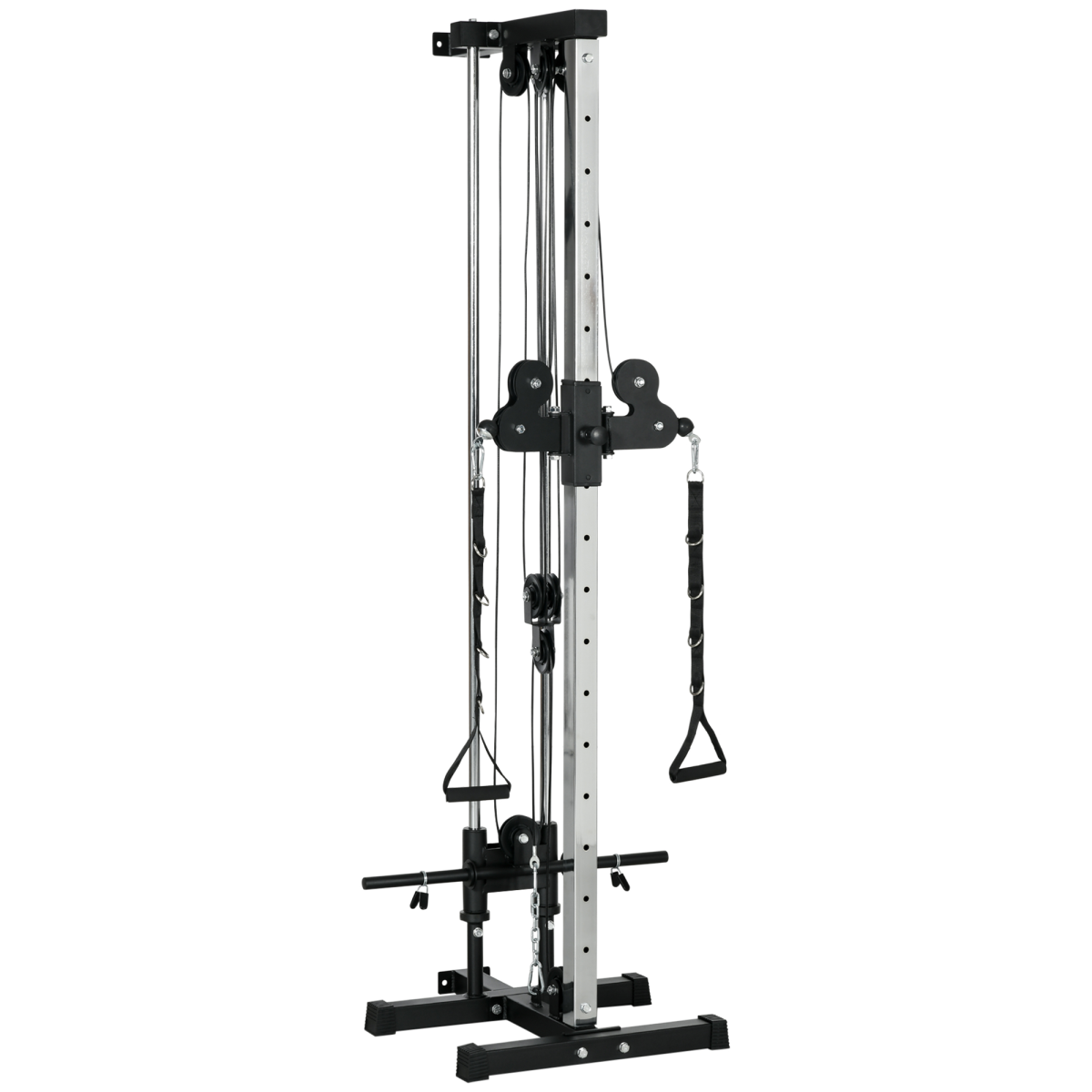 SPORTNOW Wall-Mount Cable Station, 15-Position Dual Pulley