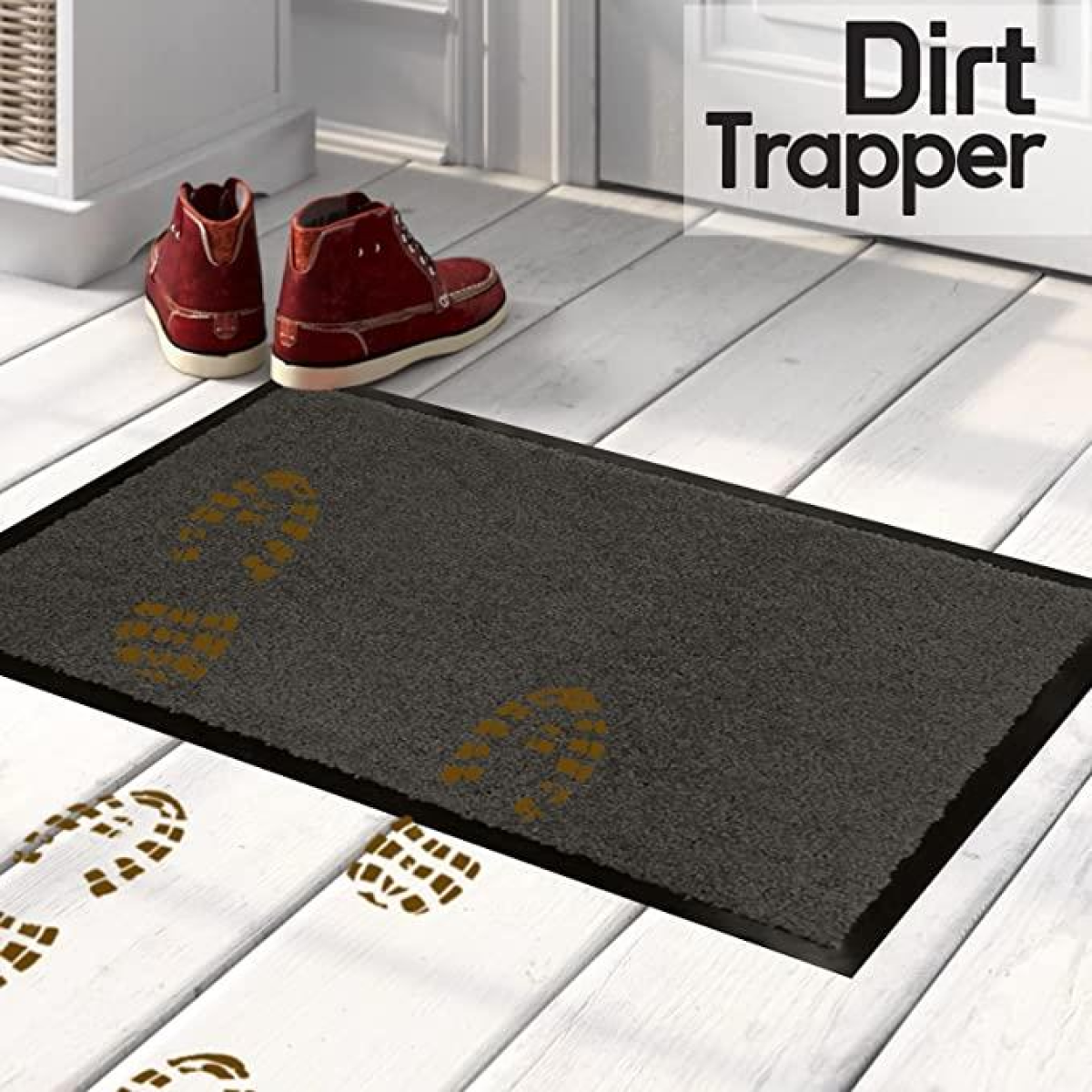 Heavy-Duty Rubber Barrier Mat 40 x 60 cm Anthracite