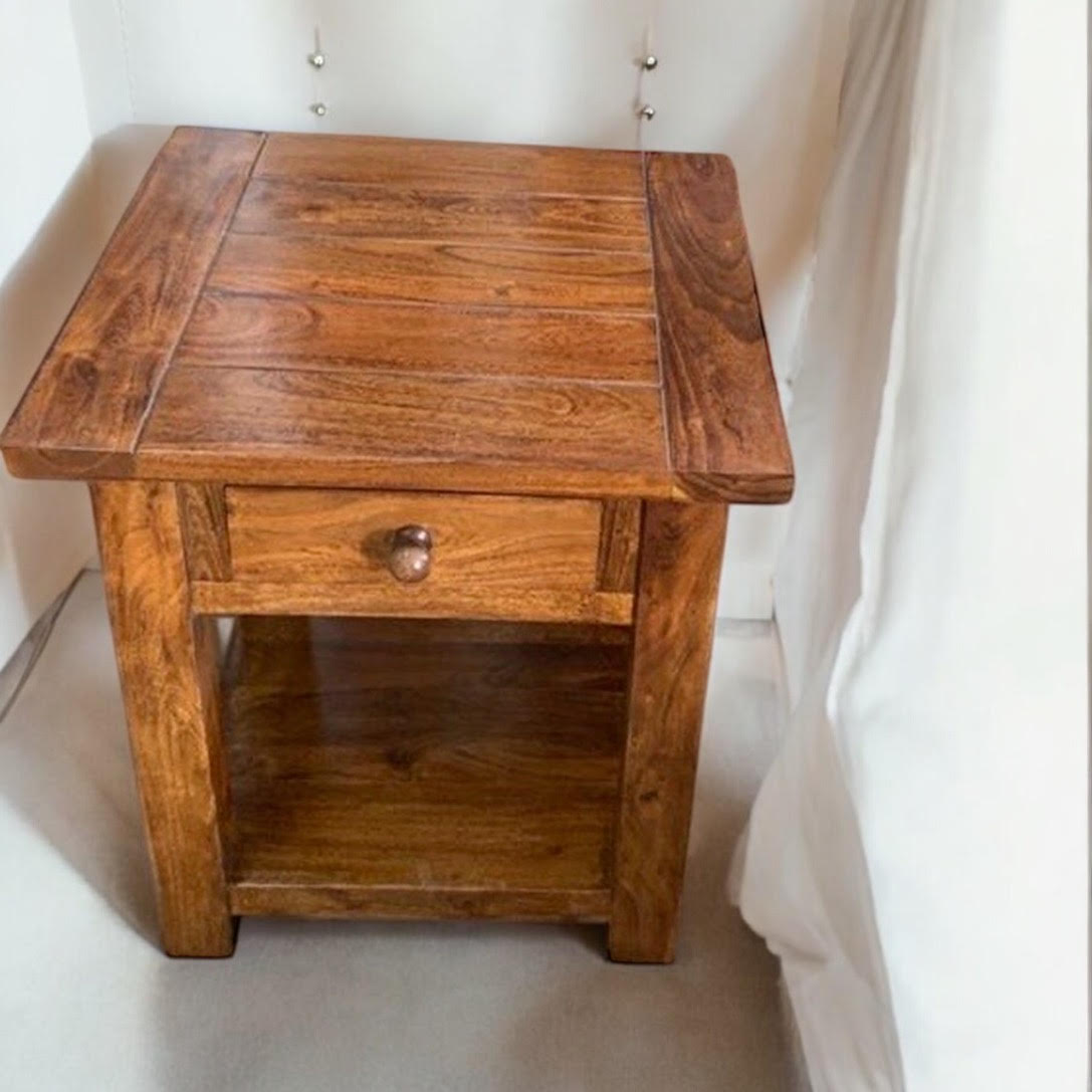 MSL 55cm Wooden Table, Sturdy, Versatile, Wipe Clean With Damp Cloth
