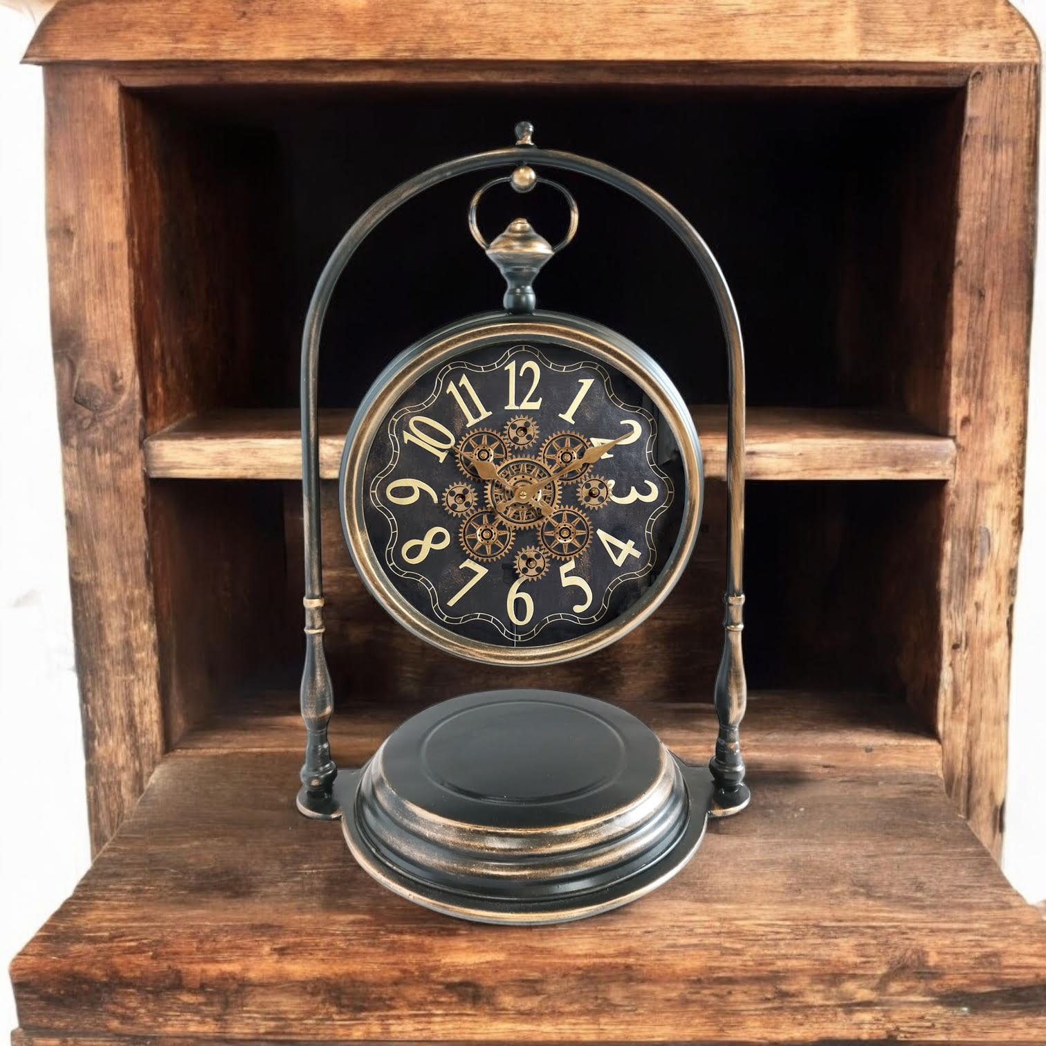 MSL 67cm Hand Finished Gear Clock for 1 AA Battery