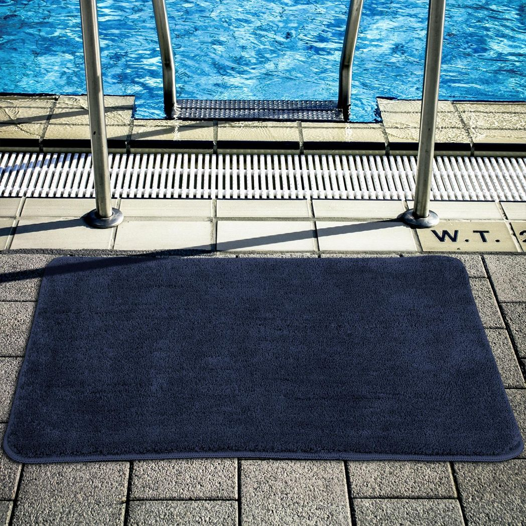 Vinsani Ultra Soft Microfiber Navy Bath Mat 60 x 90 cm