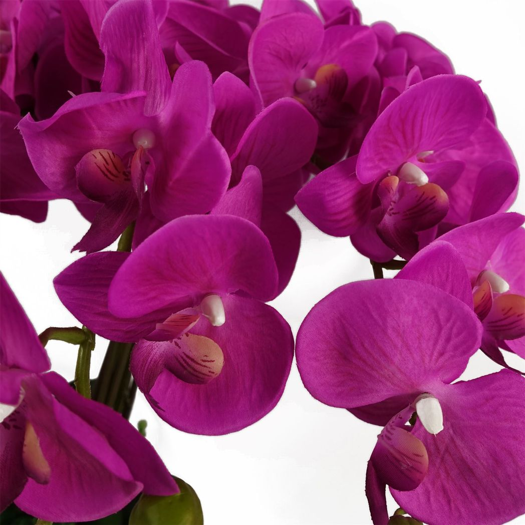 Leaf 85cm Artificial Deluxe Bush Orchid Dark Pink
