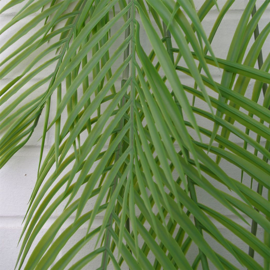 Leaf 120cm Artificial Hanging Palm Leaf Plant, Extra Large 12-Leaf Tropical Hanging Plant, 35 x 20cm Leaves, Wired Stems, 50cm Wide Flat