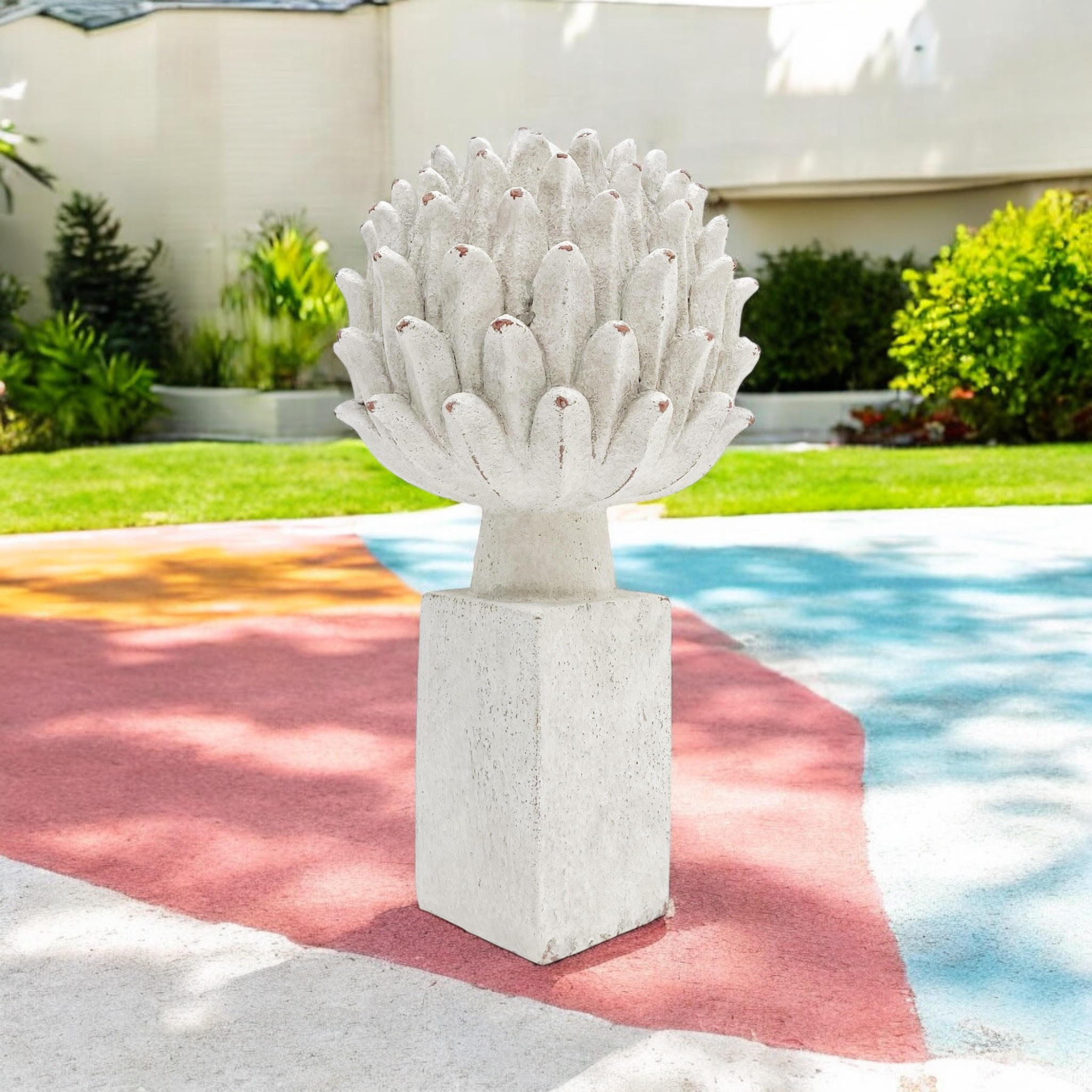 MSL 34cm Resin Flower Hand Finished Home Decor Indoor Outdoor Centerpiece