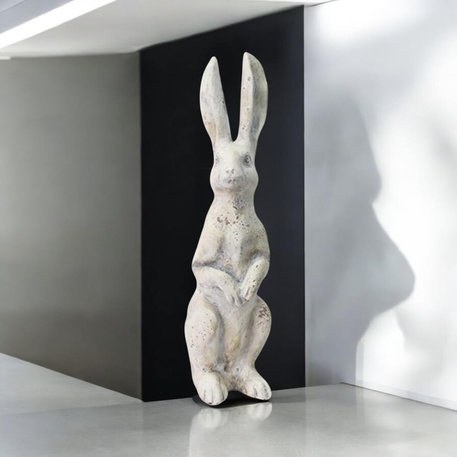 MSL 40cm Cream Resin Rabbit Garden Ornament