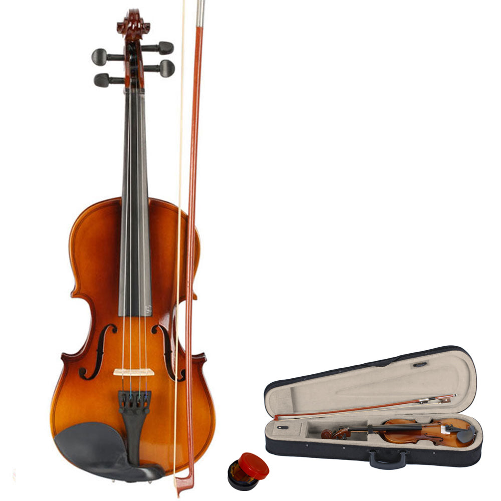 3/4 Natural Acoustic Violin Set with Case, Bow and Rosin