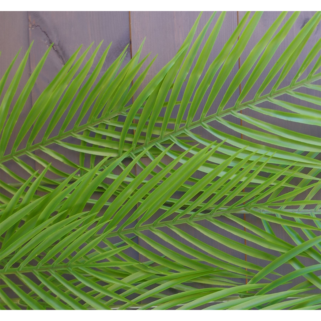 Leaf 120cm Artificial Hanging Palm Leaf Plant, Extra Large 12-Leaf Tropical Hanging Plant, 35 x 20cm Leaves, Wired Stems, 50cm Wide Flat
