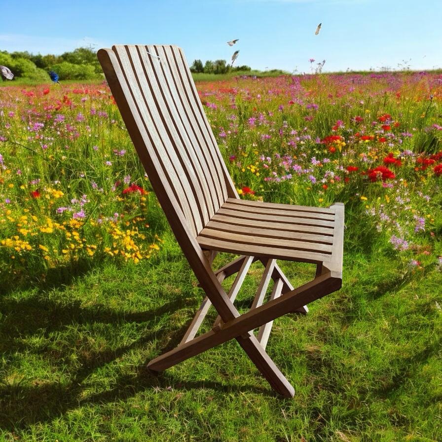 MSL Miami Folding Teak Garden Chair