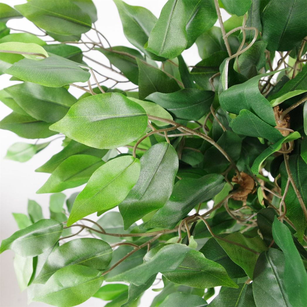 Leaf 90cm Artificial Evergreen Ficus Tree in Plastic Pot