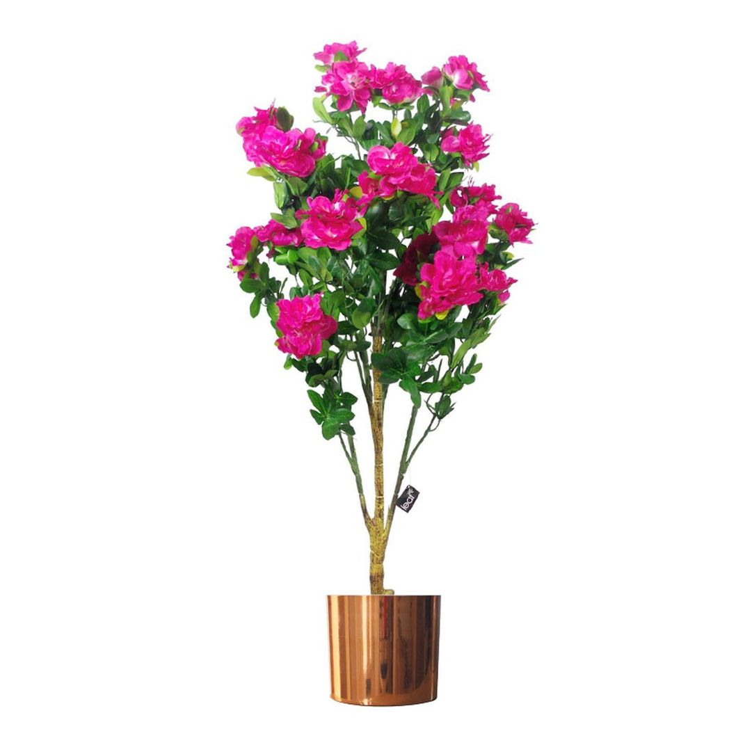 Leaf Handmade Metal Planter Pot with Polished Reflective Finish 20 x 18cm