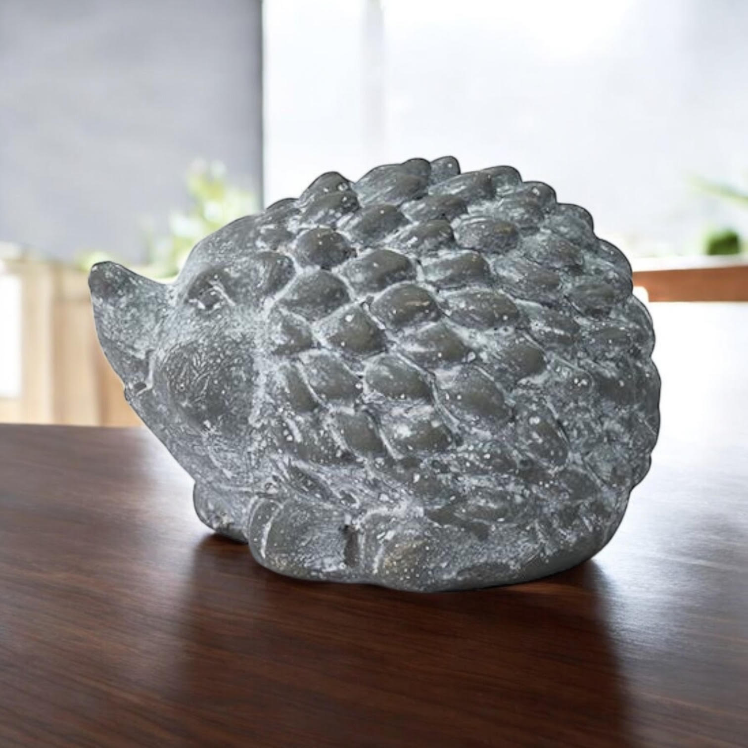 MSL 10cm Grey Cement Hedgehog Garden Ornament