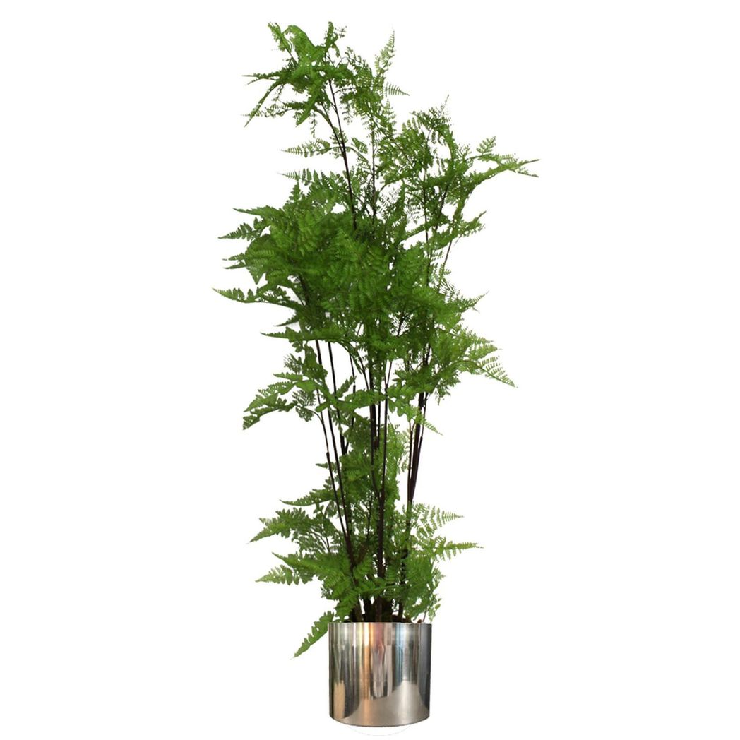 Leaf Handmade Metal Plant Pot with Polished Reflective Finish 20 x 18cm