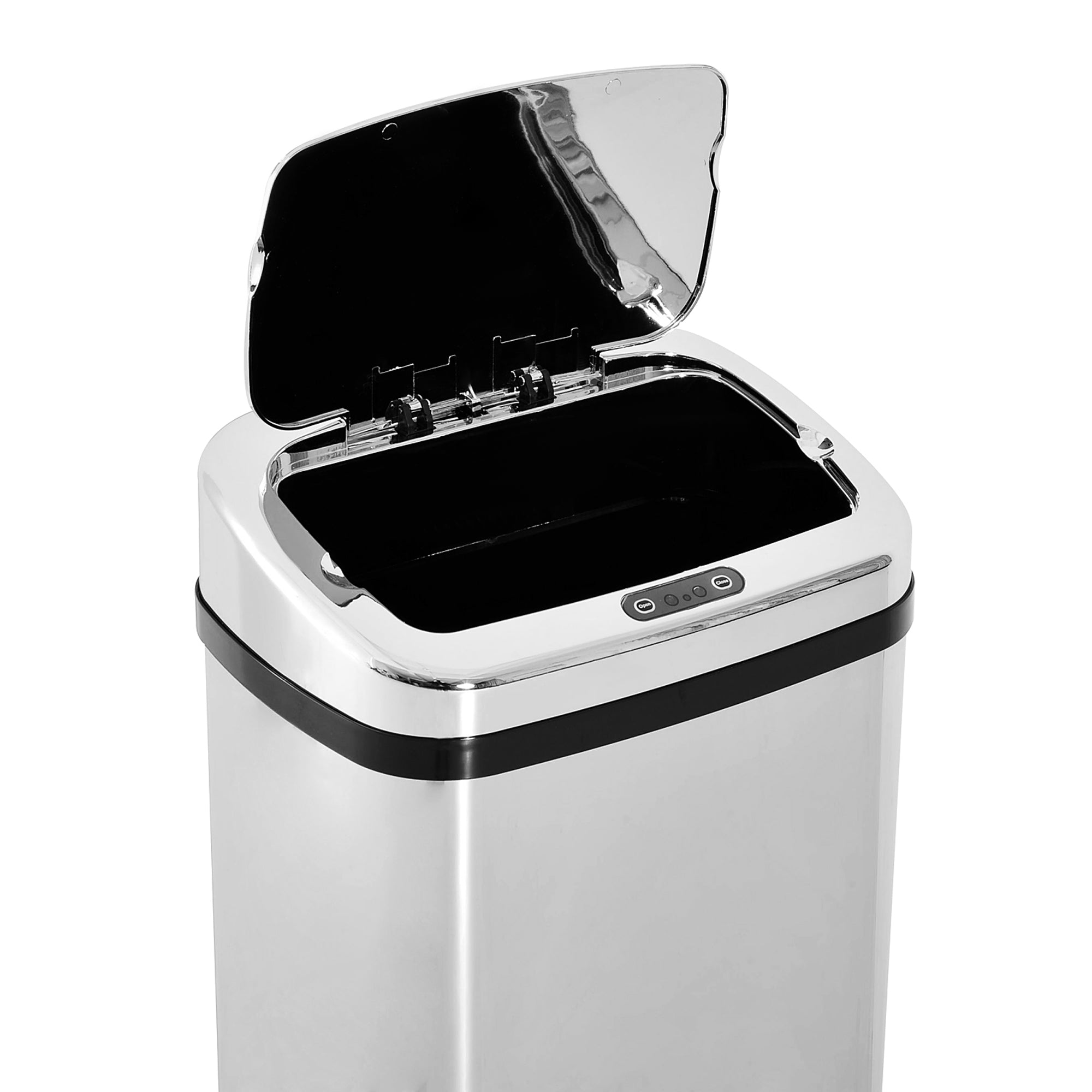 HOMCOM 50L Motion Sensor Rubbish Bin Silver/Black