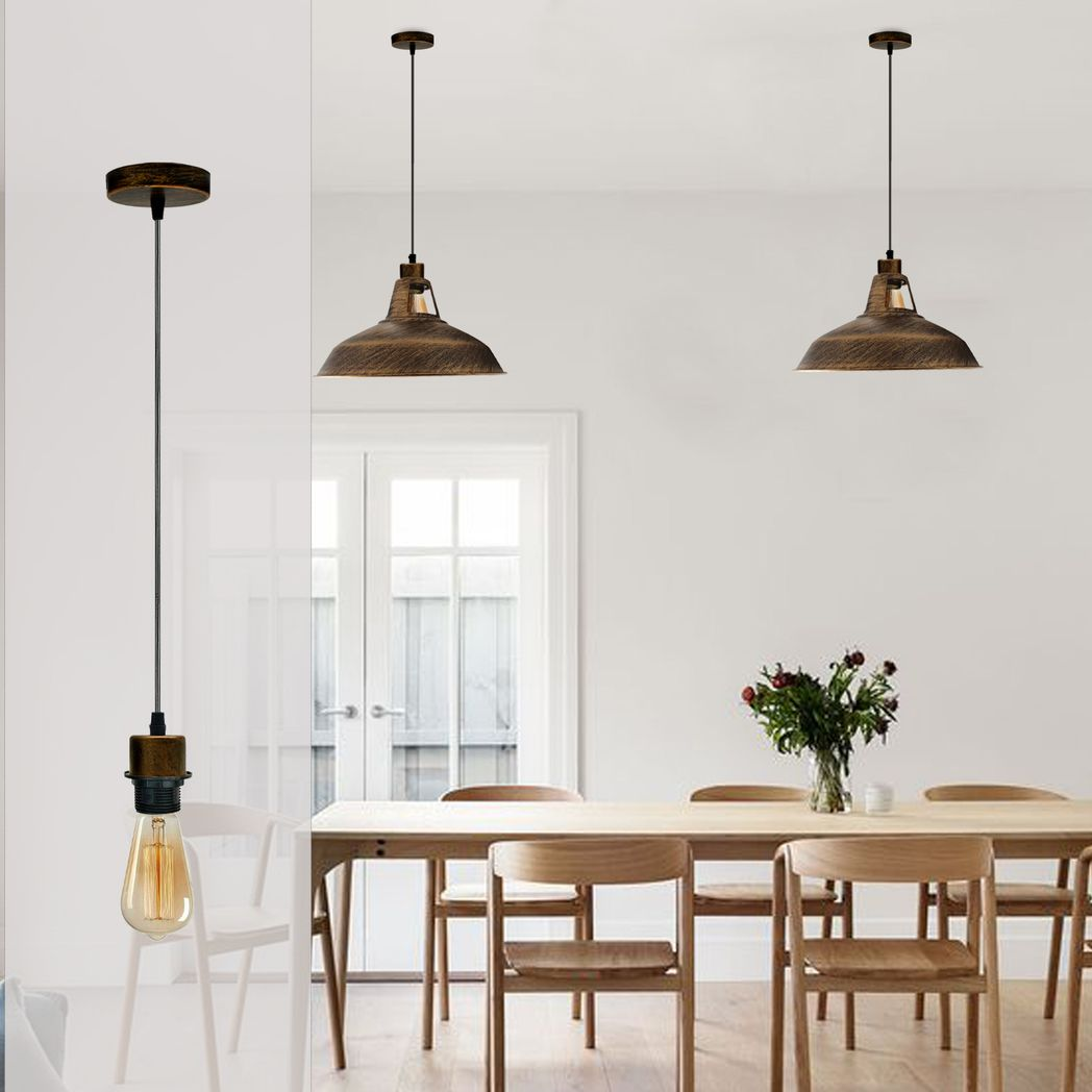 5 Pack Industrial Brushed Copper E27 Pendant Light Holders
