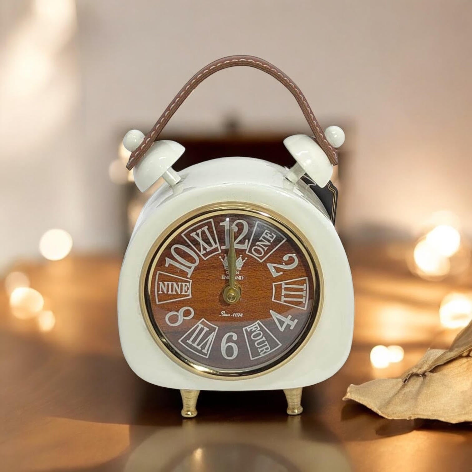 MSL Hand Finished Table Clock, 1 AA Battery Required