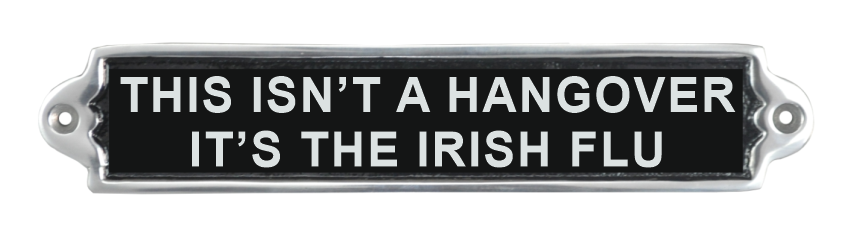 MSL 25cm Aluminium This Isnt a Hangover Metal Door Sign, Hand Finished, Pre-Drilled Holes