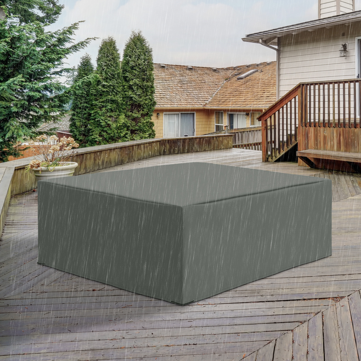 Outsunny 275 x 205cm Garden Furniture Cover, Water and UV Resistant PE Coated Oxford Fabric
