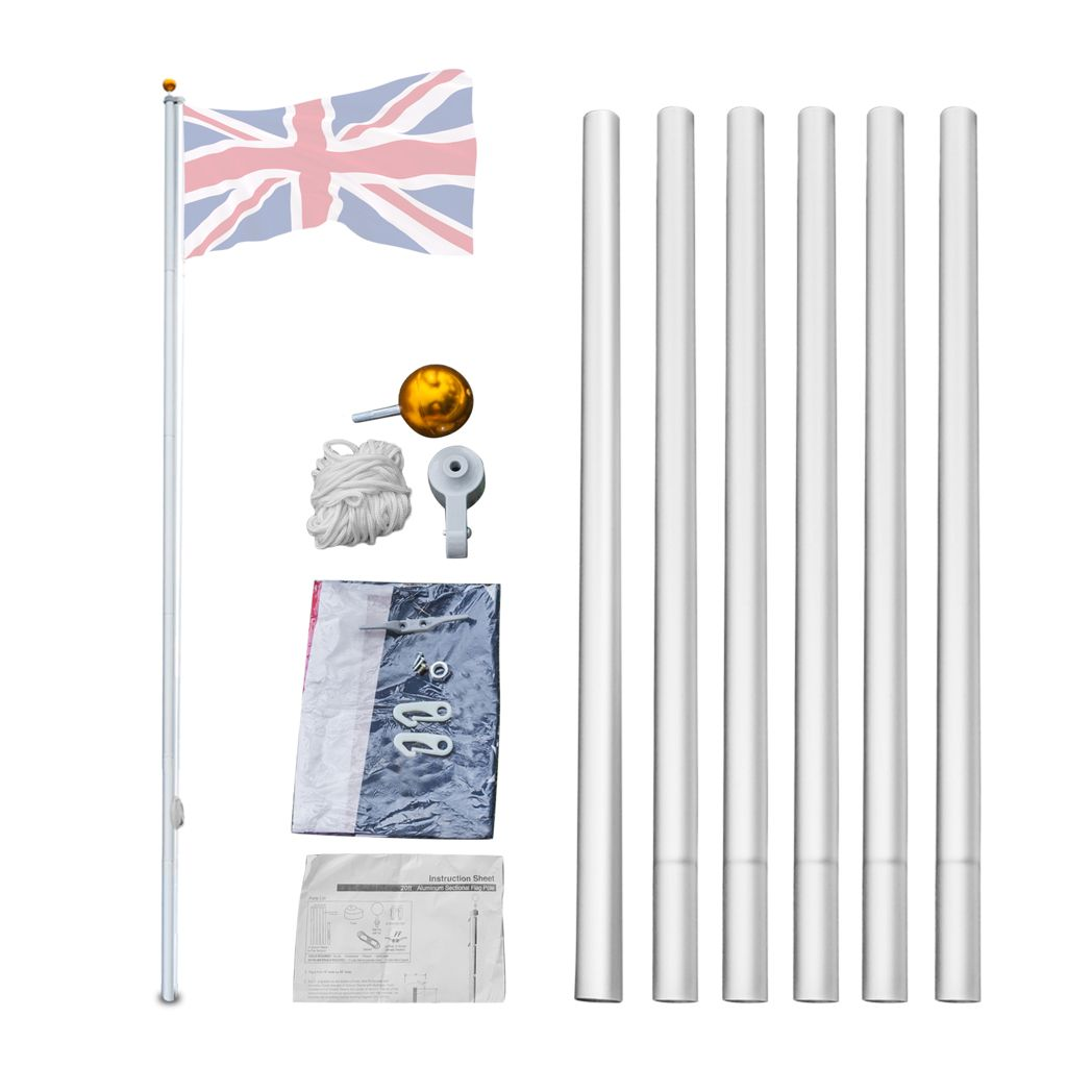 5.1*5.1*600cm Aluminum Alloy Splicing Flagpole Adjustable And Retractable Courtyard Outdoor Flagpole