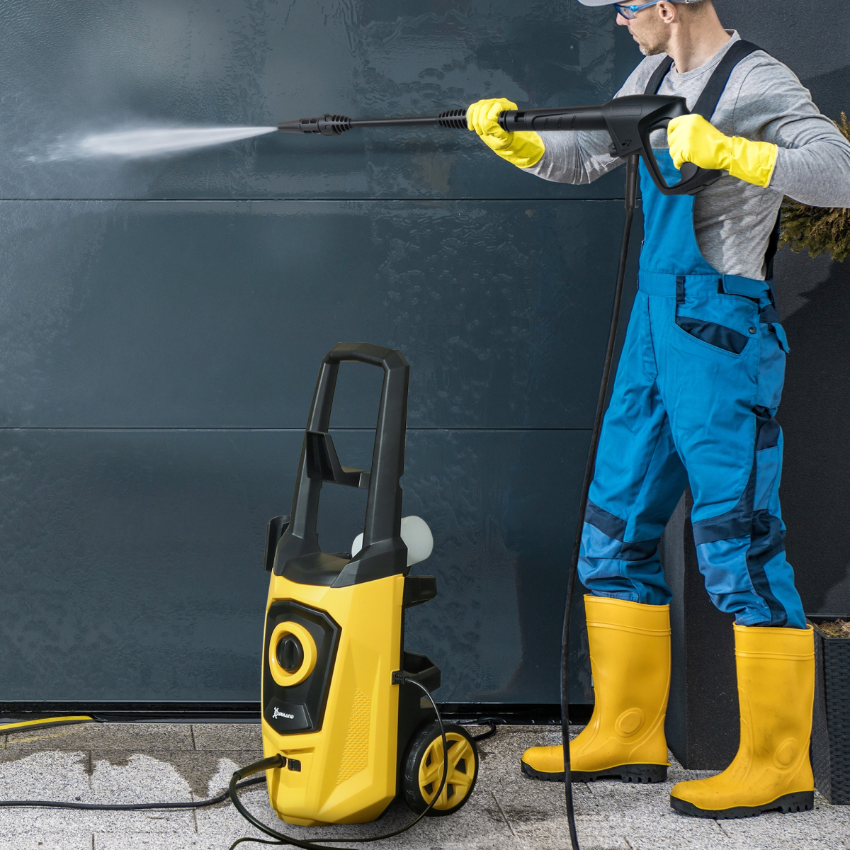 DURHAND 1800W Electric Pressure Washer, 150 Bar, 510 L/h