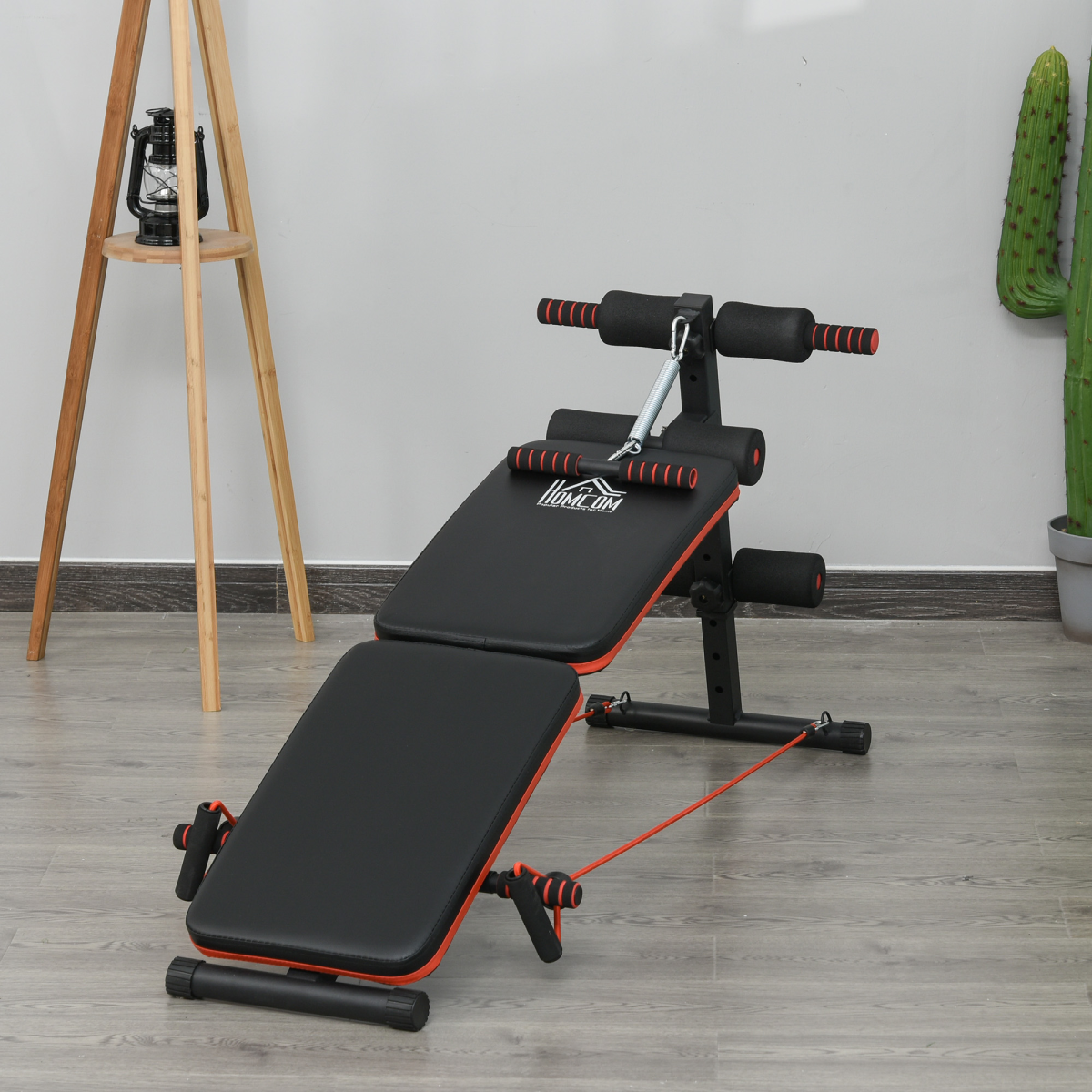 Foldable Sit Up Bench for Core Workouts, Home Gym, Black