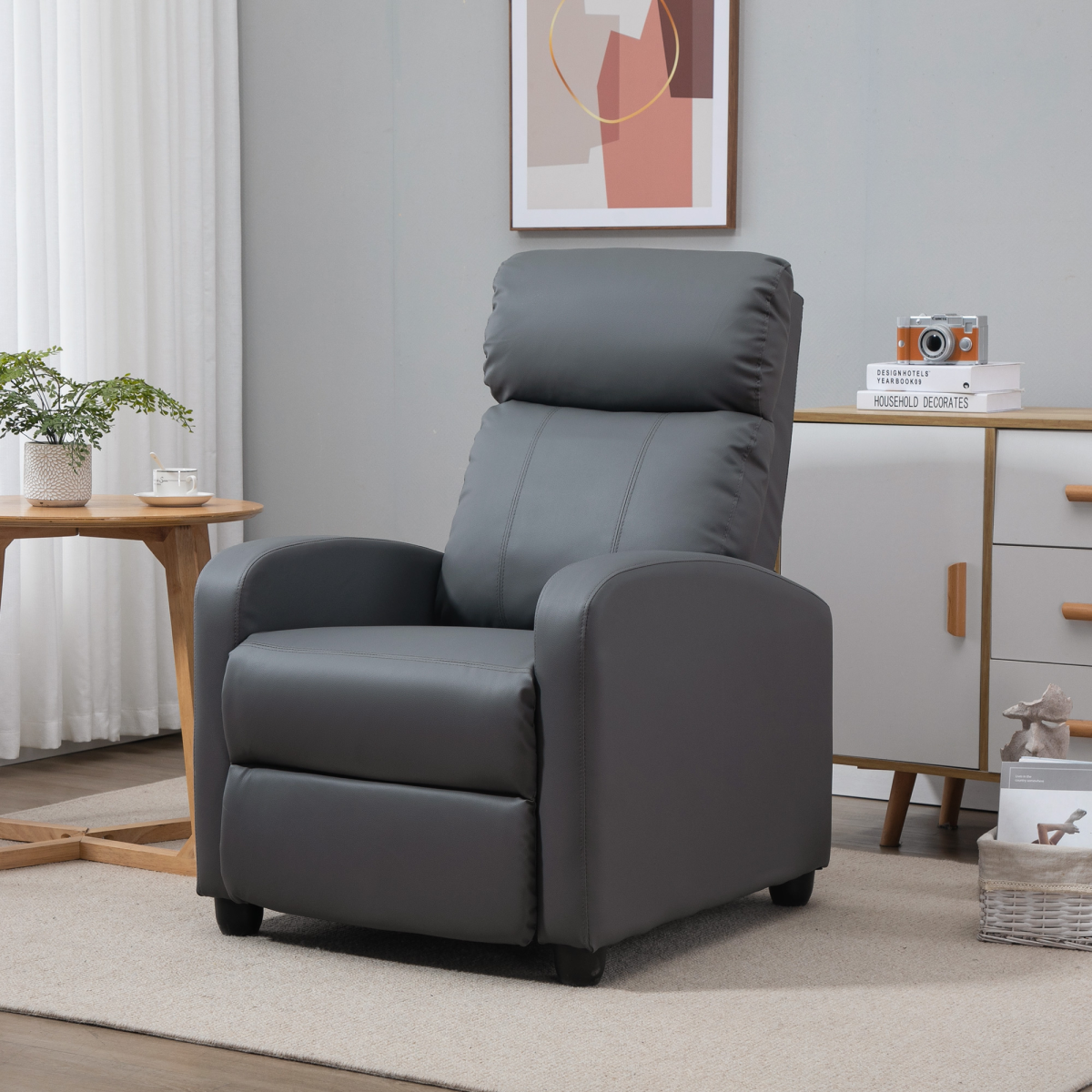 Massage Recliner Chair with Two Massage Points, 8 Modes, Adjustable Settings and Remote Control, 120kg Max Load