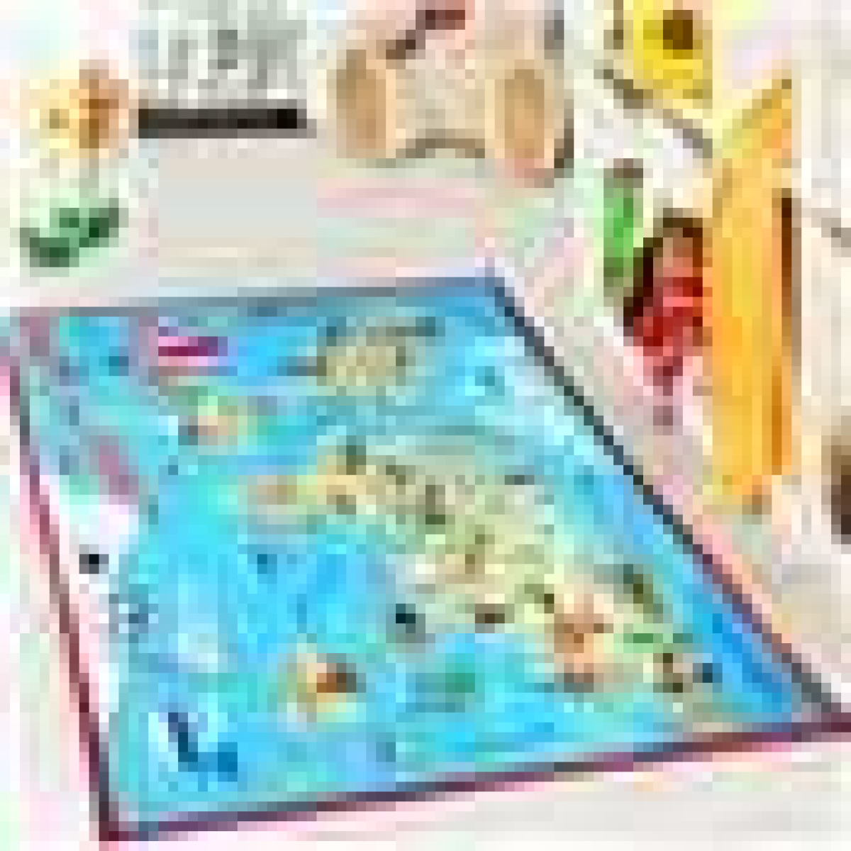 Kids World Map Rug 133 x 190