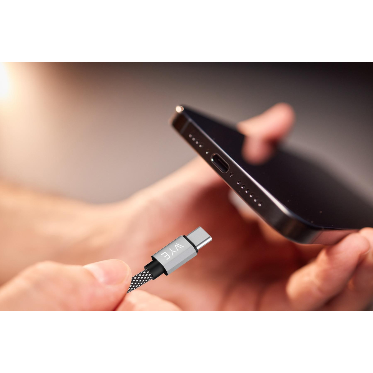 WYE USB to USB-C Magnetic Charging & Data Cable 60W 1m Black