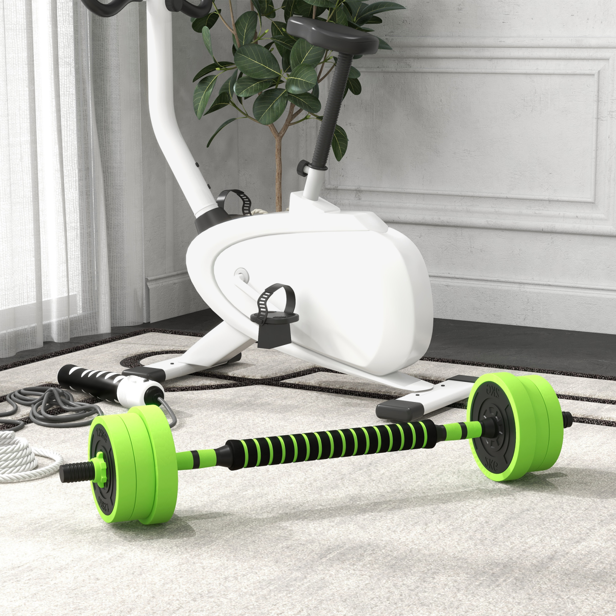SPORTNOW 40kg 4-in-1 Dumbbell, Barbell & Kettlebell Set