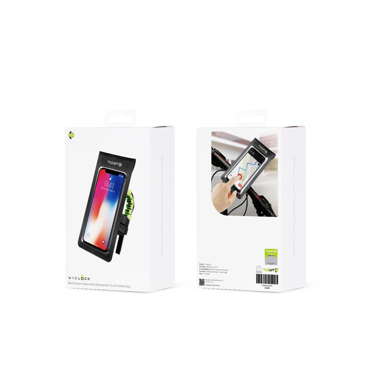 WYE Bike Phone Holder Waterproof Touch Screen Bag for 6-Inch Phones