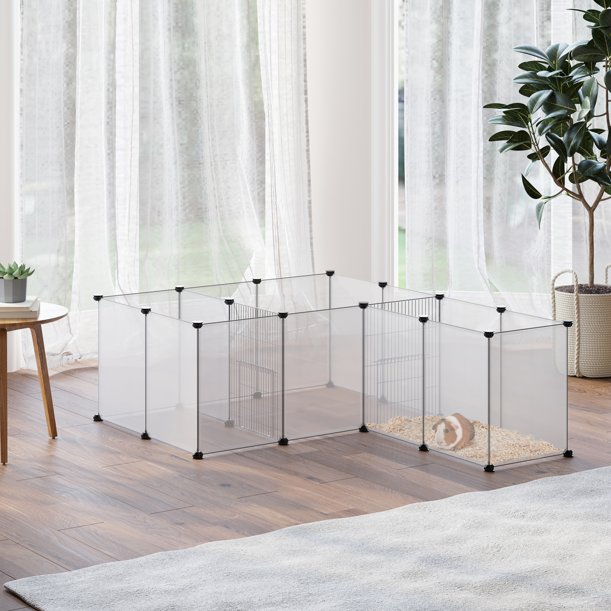 PawHut 18-Panel DIY Small Animal Playpen for Guinea Pigs & Hedgehogs