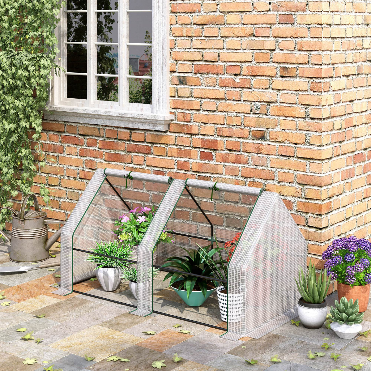 Outsunny Mini Portable Greenhouse Tunnel for Plants & Vegetables