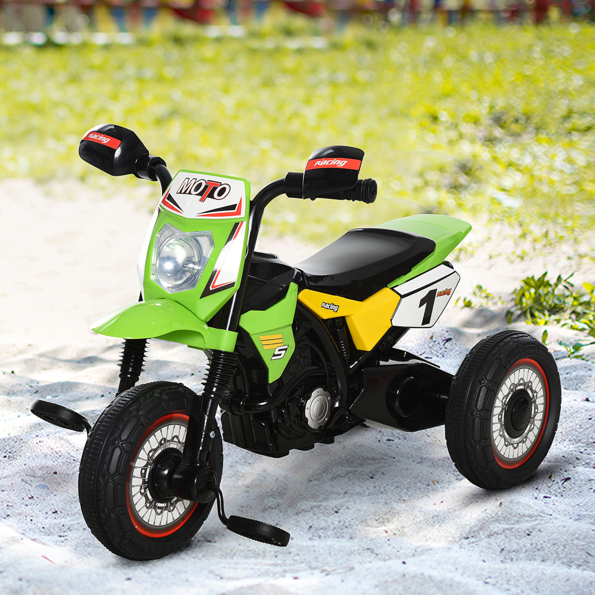 HOMCOM Toddler Pedal Tricycle Ride-On with Music and Lights, 18-36 Months